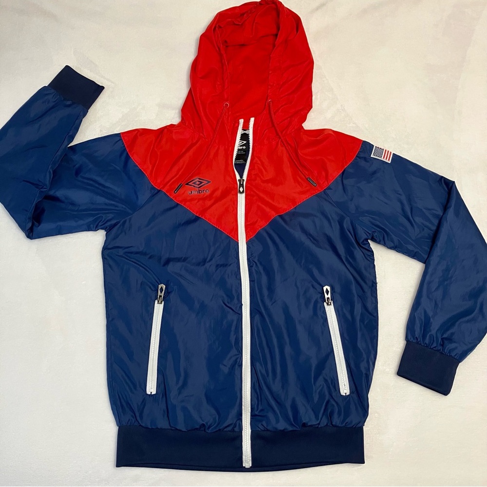 Umbro Men’s USA Soccer Hooded Windbreaker Jacket Size Small